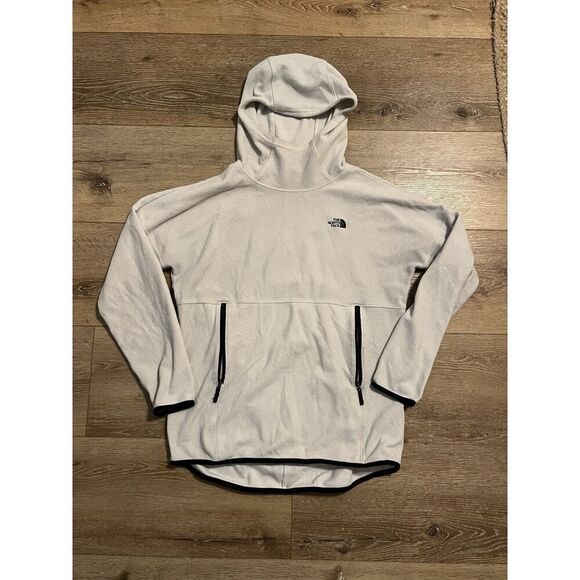 The North Face Womens Beige Fleece Pullover Hooded Sweatshirt Size Medium - Picture 1 of 3